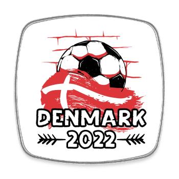 Denmark Denmark soccer Soccer 2022 - Square fridge magnet - white - Front