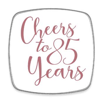 Prost auf 85 Jahre 85. Geburtstag - Viereckiger Kühlschrankmagnet - Weiß - Vorne