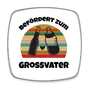 Befördert zum Grossvater Schweiz Hallo Opa Schweiz - Viereckiger Kühlschrankmagnet - Weiß - Vorne