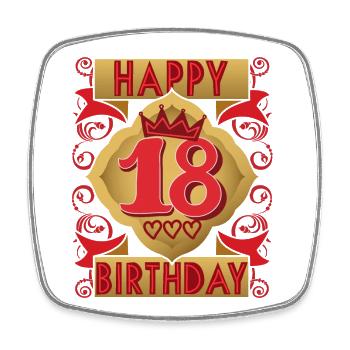 18. Geburtstag 18 Jahre alt Spruch, Vintage-Design - Viereckiger Kühlschrankmagnet - Weiß - Vorne