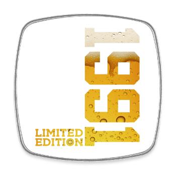 BIÈRE ÉDITION LIMITÉE 1991 35E ANNIVERSAIRE - Magnet carré - blanc - Devant