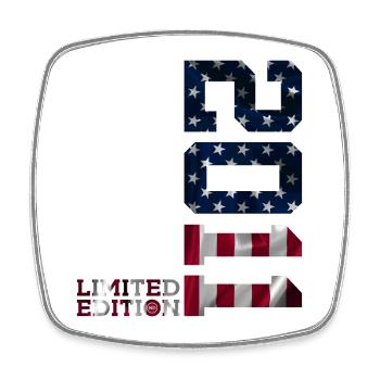 LIMITED EDITION 2011 USA 15TH BIRTHDAY - Square fridge magnet - white - Front