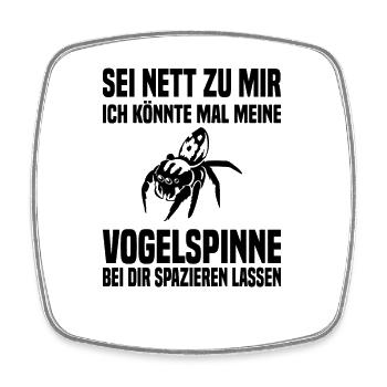 Tarantula Pet Arachnid - Square fridge magnet - white - Front