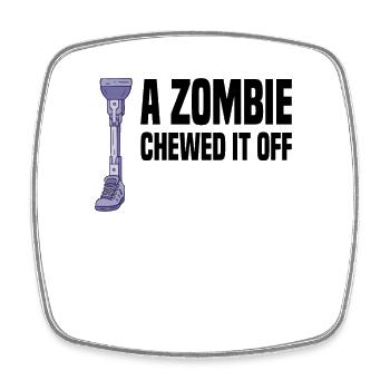 Leg amputee amputation support - Square fridge magnet - white - Front