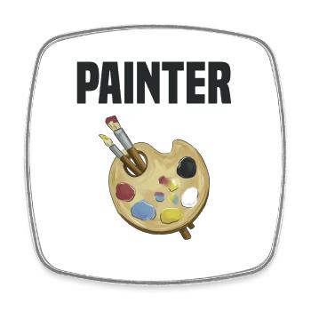 Painting Art Painter Artist Art - Square fridge magnet - white - Front