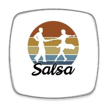 Salsa Tanzen Tanzen Musik Üben Latein - Viereckiger Kühlschrankmagnet - Weiß - Vorne