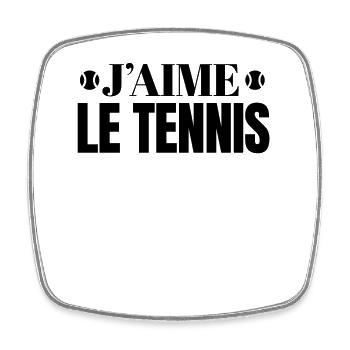 Tennis Sport - Viereckiger Kühlschrankmagnet - Weiß - Vorne