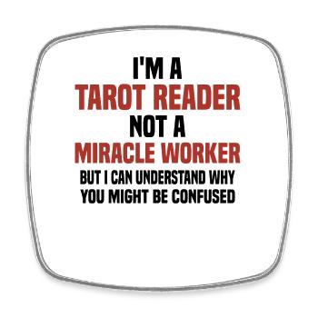 Wahrsager Tarot Karte - Viereckiger Kühlschrankmagnet - Weiß - Vorne