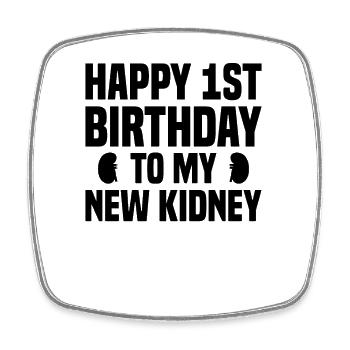 Kidney transplant Organ donor - Square fridge magnet - white - Front