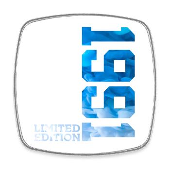 35TH BIRTHDAY LIMITED EDITION 1991 - Square fridge magnet - white - Front