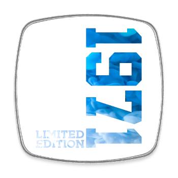 55TH BIRTHDAY LIMITED EDITION 1971 - Square fridge magnet - white - Front