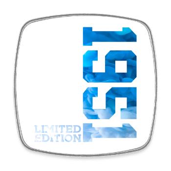 75TH BIRTHDAY LIMITED EDITION 1951 - Square fridge magnet - white - Front