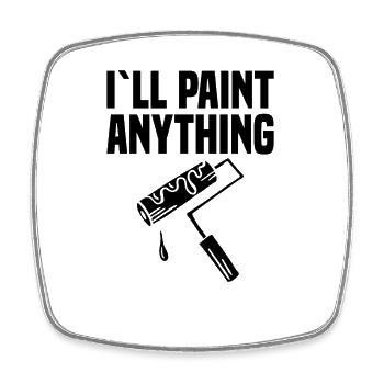 Painting Art Painter Artist Art - Square fridge magnet - white - Front