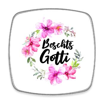 Beschts Gotti Schweiz Patentante Patin - Viereckiger Kühlschrankmagnet - Weiß - Vorne