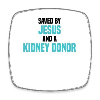 Kidney Transplant Cancer Disease Awareness - Square fridge magnet - white - Front