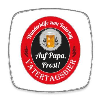 Vatertag Beer Label - Viereckiger Kühlschrankmagnet - Weiß - Vorne