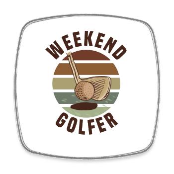Golf Golf Cart Bälle Sport - Viereckiger Kühlschrankmagnet - Weiß - Vorne