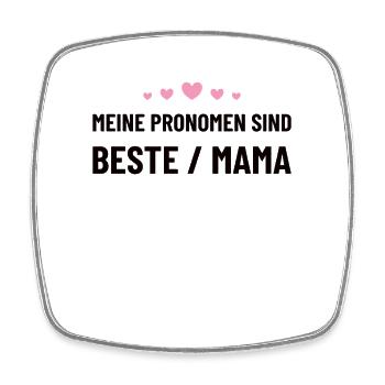 Beste Mutter, Mutter, Muttertag, Mama Geschenkidee - Viereckiger Kühlschrankmagnet - Weiß - Vorne