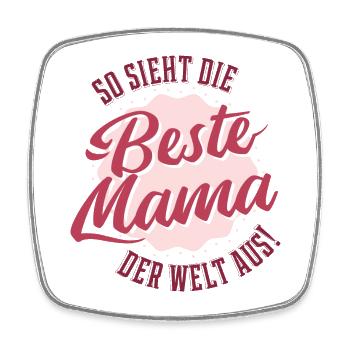 Beste Mama der Welt - Viereckiger Kühlschrankmagnet - Weiß - Vorne