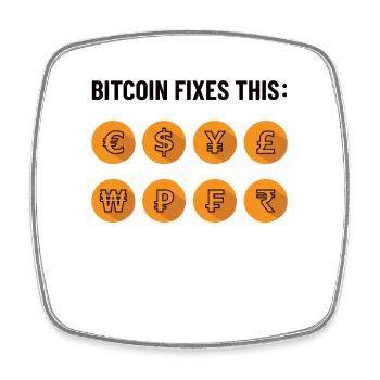 Bitcoin Fixes This - Bitcoiner, BTC Only Geschenk - Viereckiger Kühlschrankmagnet - Weiß - Vorne