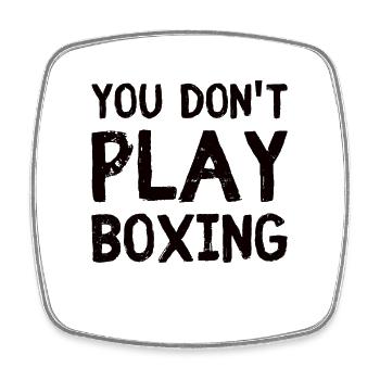 Boxkämpfer, Boxsport, Boxen Geschenkidee - Viereckiger Kühlschrankmagnet - Weiß - Vorne
