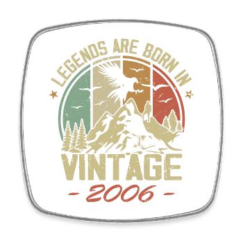 Les Légendes Sont Nées En 2006 - 18e Anniversaire - Magnet carré - blanc - Devant