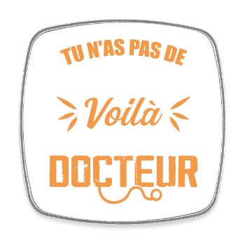 Darum bin ich Arzt - Doctor Gift - Viereckiger Kühlschrankmagnet - Weiß - Vorne
