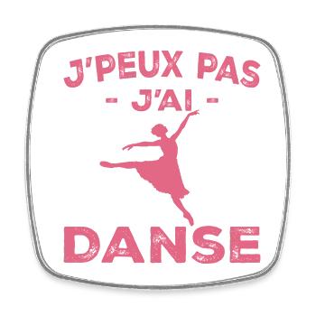 I Can't I Dance - Geschenk für Frauen - Viereckiger Kühlschrankmagnet - Weiß - Vorne