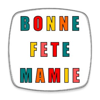 MAMAN. FÊTE DES MÈRES. BONNE FÊTE - Magnet carré - blanc - Devant