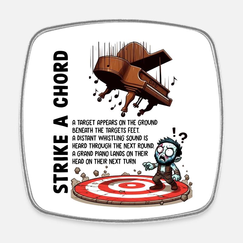 Strike a Chord - Square fridge magnet - white