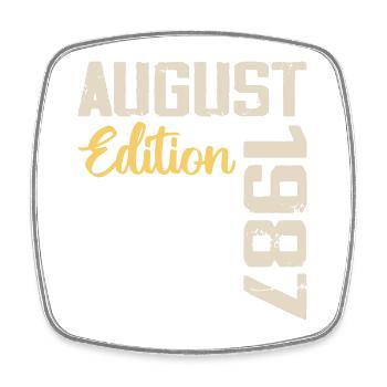 Anniversary August 1987 - Limited Edition August 1987 - Square fridge magnet - white - Front