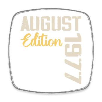 Jubiläum August 1977 - Limitierte Auflage August 1977 - Viereckiger Kühlschrankmagnet - Weiß - Vorne