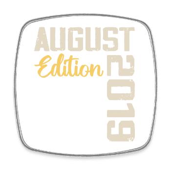 Anniversaire Août 2019 - Edition Limitée Août 2019 - Magnet carré - blanc - Devant