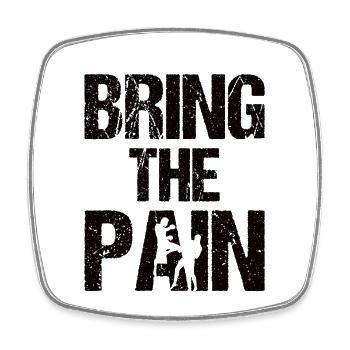 BRING THE PAIN - Boxen, Fightwear Geschenkidee - Viereckiger Kühlschrankmagnet - Weiß - Vorne