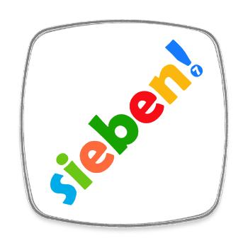 SIEBEN 7 JAHRE 7. GEBURTSTAG - Viereckiger Kühlschrankmagnet - Weiß - Vorne