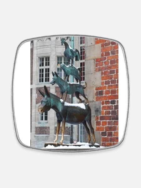 Stadtmusikanten - Viereckiger Kühlschrankmagnet - Weiß