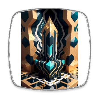 Enchanted Blocks - Square fridge magnet - white - Front