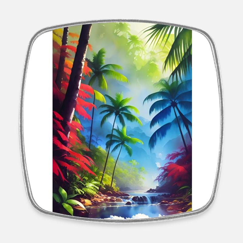 Caribbean - Square fridge magnet - white