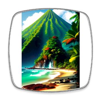 Costa Rica - Square fridge magnet - white - Front