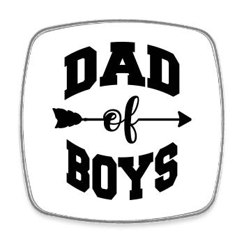 Papa Söhne Vater Sohn stolzer bester Dad of boys - Viereckiger Kühlschrankmagnet - Weiß - Vorne