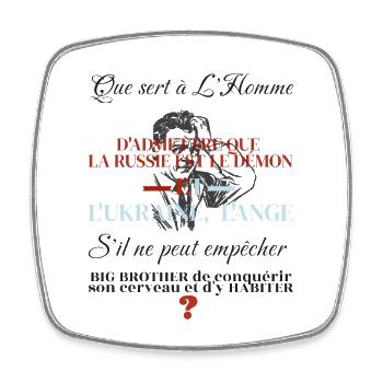 Que sert à l'Homme de Choisir? - Magnet carré - blanc - Devant