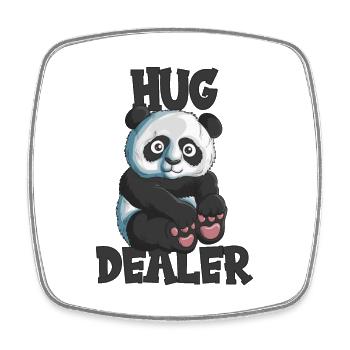 Panda Bear Hugs You Hug Dealer Hug Panda - Square fridge magnet - white - Front