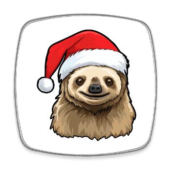 Faultier Weihnachten Winter Faultiere Tiere - Viereckiger Kühlschrankmagnet - Weiß - Vorne