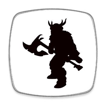 Fantasy Barbaren Design für Rollenspieler - Viereckiger Kühlschrankmagnet - Weiß - Vorne