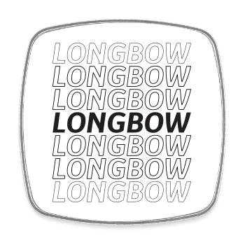 Longbow - Viereckiger Kühlschrankmagnet - Weiß - Vorne