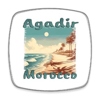 Agadir Maroc Mers du Sud Méditerranée Vacances Afrique du Nord - Magnet carré - blanc - Devant