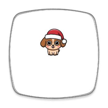 Süßer Chibi Mops Weihnachten Cartoon Hund - Viereckiger Kühlschrankmagnet - Weiß - Vorne