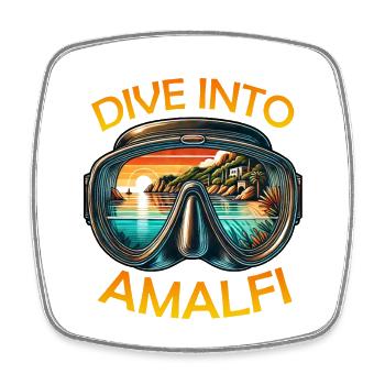 Amalfi Küste Schnorcheln Tauchen Urlaub - Viereckiger Kühlschrankmagnet - Weiß - Vorne