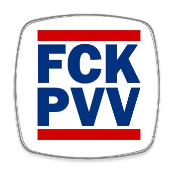 Fck pvv - Square fridge magnet - white - Front
