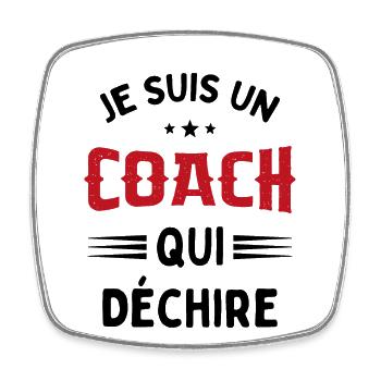 Je Suis Un Coach Qui Déchire Humour Cadeau - Magnet carré - blanc - Devant